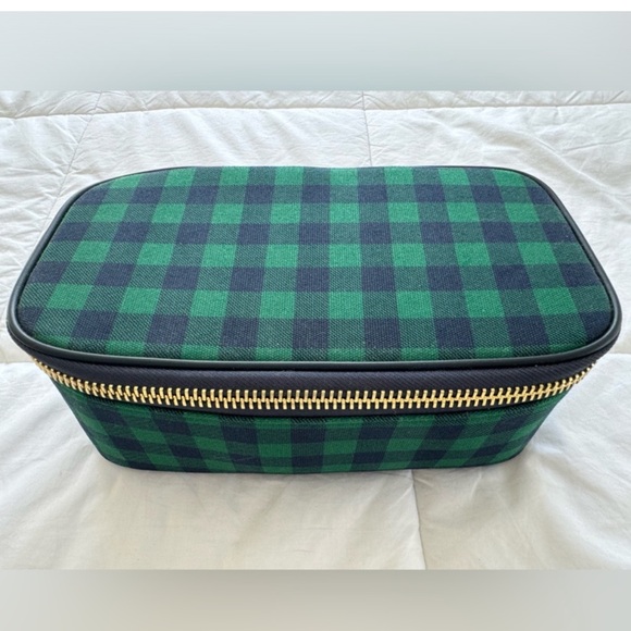 NWT Stoney Clover Lane Open Top Mirror Pouch Vanity Travel in Dear Diary Plaid - Picture 4 of 7
